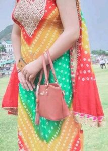Multi Colour Bandhni Suite