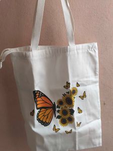 Butterfly &amp; Sunflower Tote Bag