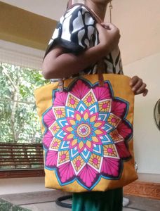 Boho Floral Tote Bag