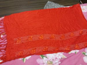 Pashmeen Read Color Party Wear Shawl
