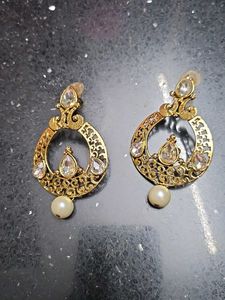 Elegant Gold-Tone Dangle Earrings