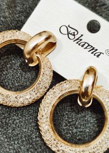 Sparkling Circle Earrings