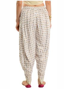Arowaana White Printed Women Dhoti New Without Tag