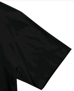 Classic Black Terry Cotton T-Shirt