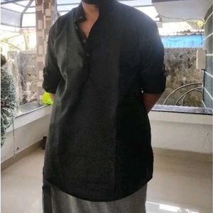 Black Band Collar Shirt
