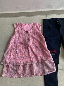 Girls' Outfit: Top and Jeans