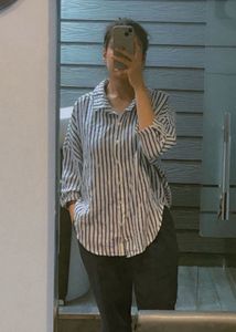 Striped Button-Up Top