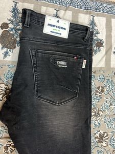 Stylish Dark Grey Denim Jeans