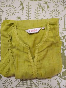 Biba Olive Green Kurti and Salwar