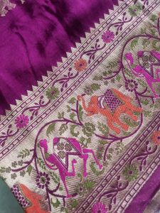 Weaving mistake Tussar Silk Saree