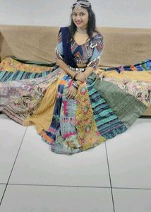 Beautiful Handwork Denim Blowse