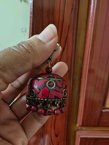 Christmas Special Terrakota Material Jhumkis