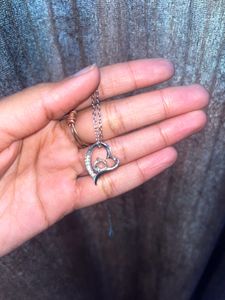 A Beautiful Silver Heart Shaped Chain