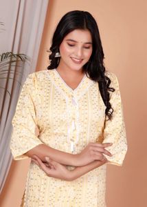 Gray Printed Kurti