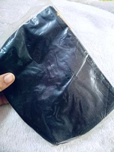 vegan leather pouch -Black
