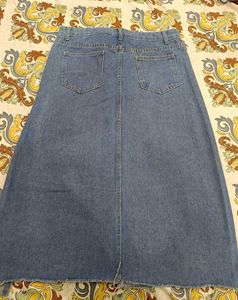 Denim A-Line Skirt korean