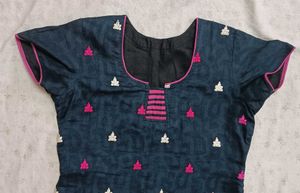 Blue And Pink Salwar Suit Set