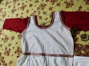 White Anarkali