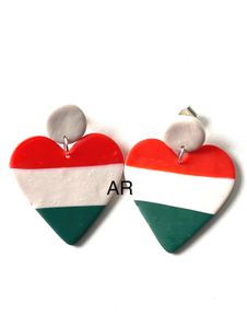 Tricolour Heart Earring