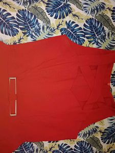 Red A-Line Sleeveless Dress
