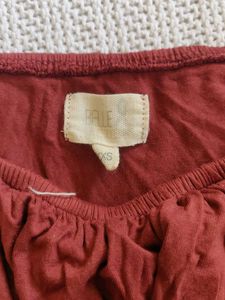 Rust-Colored Off-the-Shoulder Top