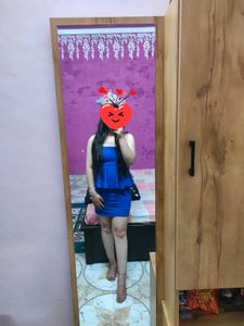 Zara Blue Peplum Style Dress