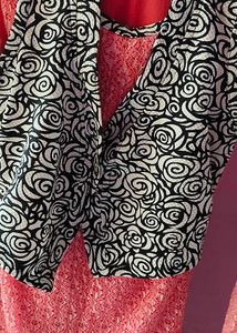 Pink Top with Floral Vest