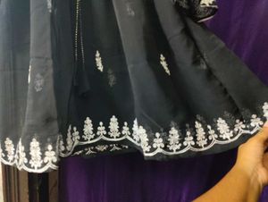 Black Embroidered Kurta