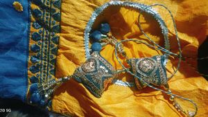 Gown In Yellow And Grey Colour