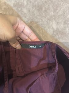 Burgundy Peplum Tank Top