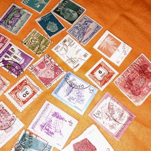 20 Vintage Foreign Stampss
