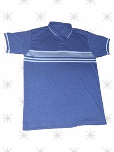 Striped Polo Shirt - Blue