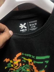 HRX Graphic Print Black T-Shirt