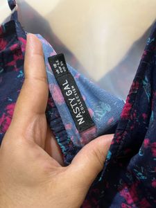 Floral Print Plus Size Cowl Neck Maxi Dress