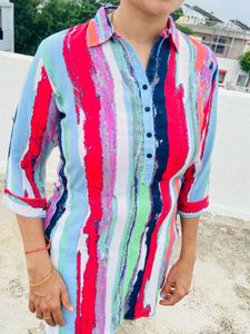 Multicoloured  Long Top