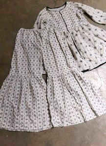 Front Slit Frock And Sharara Outfit Dress