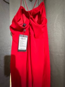 Shoulder Strap Slit Sheath Dress