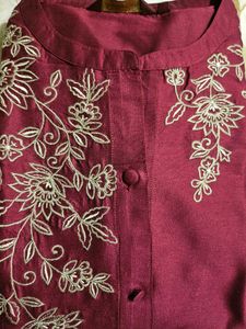 Sangria Burgundy Kurta Set