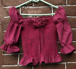 Red & Blue Stripe Top