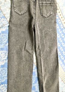Grey Wide Leg Jeans