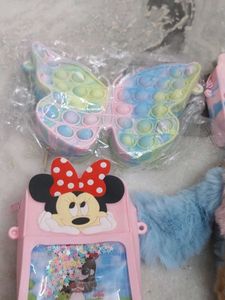 Furry Bag And Poppet For Girls Kids