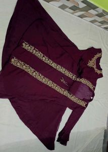 Sequins Work Gown With Shrug