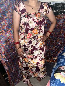 Floral Print pure crepe salwar suit
