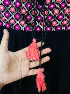 Black Boho Top