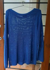 Cobalt Blue Sweater Top
