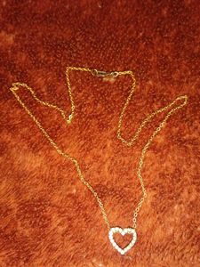 Gold Heart Pendant Necklace
