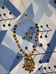 Jaipuri Necklace Along With Earrings