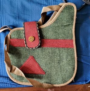 Tribal Hand Embroidery - Jute Sling Bag