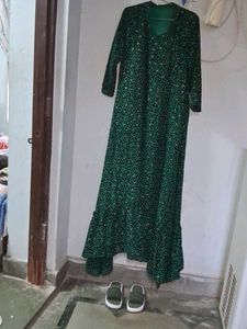 Green Floral Maxi Dress