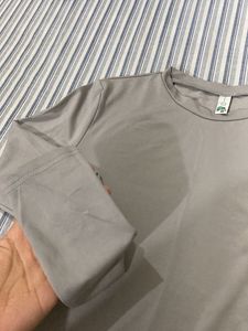 Gray Long Sleeve Top